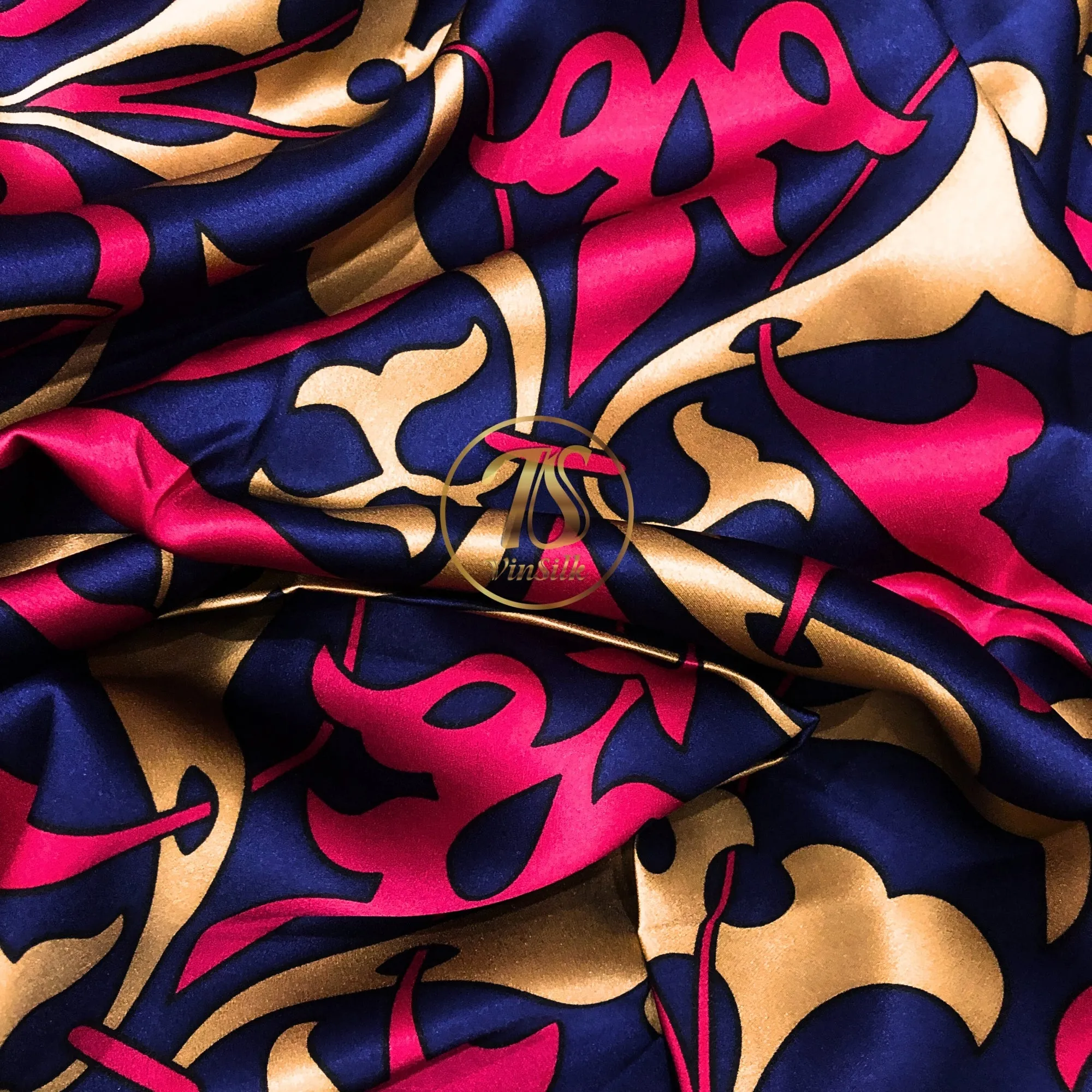 100% PURE MULBERRY SILK fabric by the yard – Floral satin silk fabric – Dress making – Silk for sewing - Gift for women
