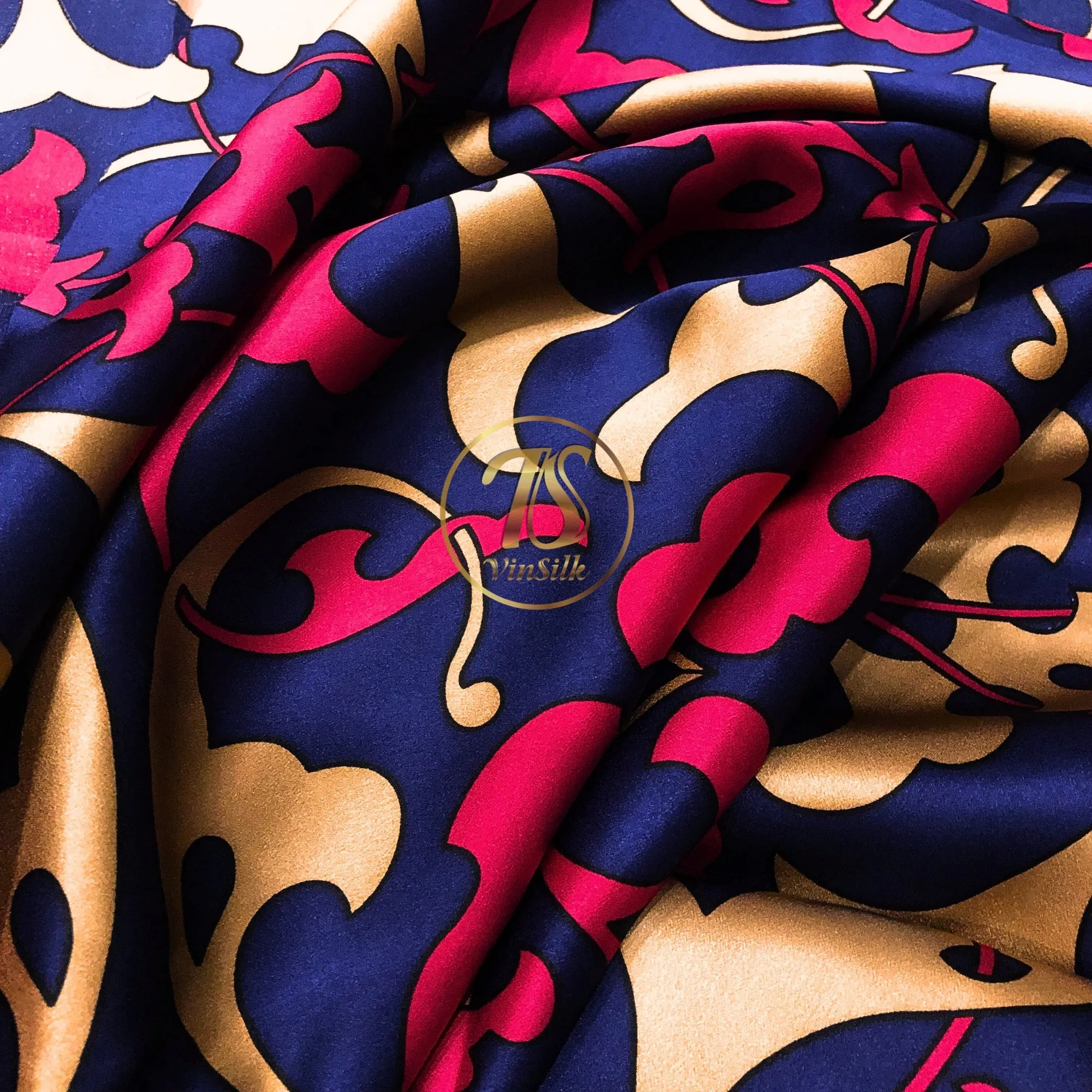 100% PURE MULBERRY SILK fabric by the yard – Floral satin silk fabric – Dress making – Silk for sewing - Gift for women