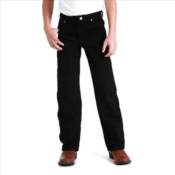 13MWBBK Wrangler Boys Original Fit Jeans Black Sizes 8-16