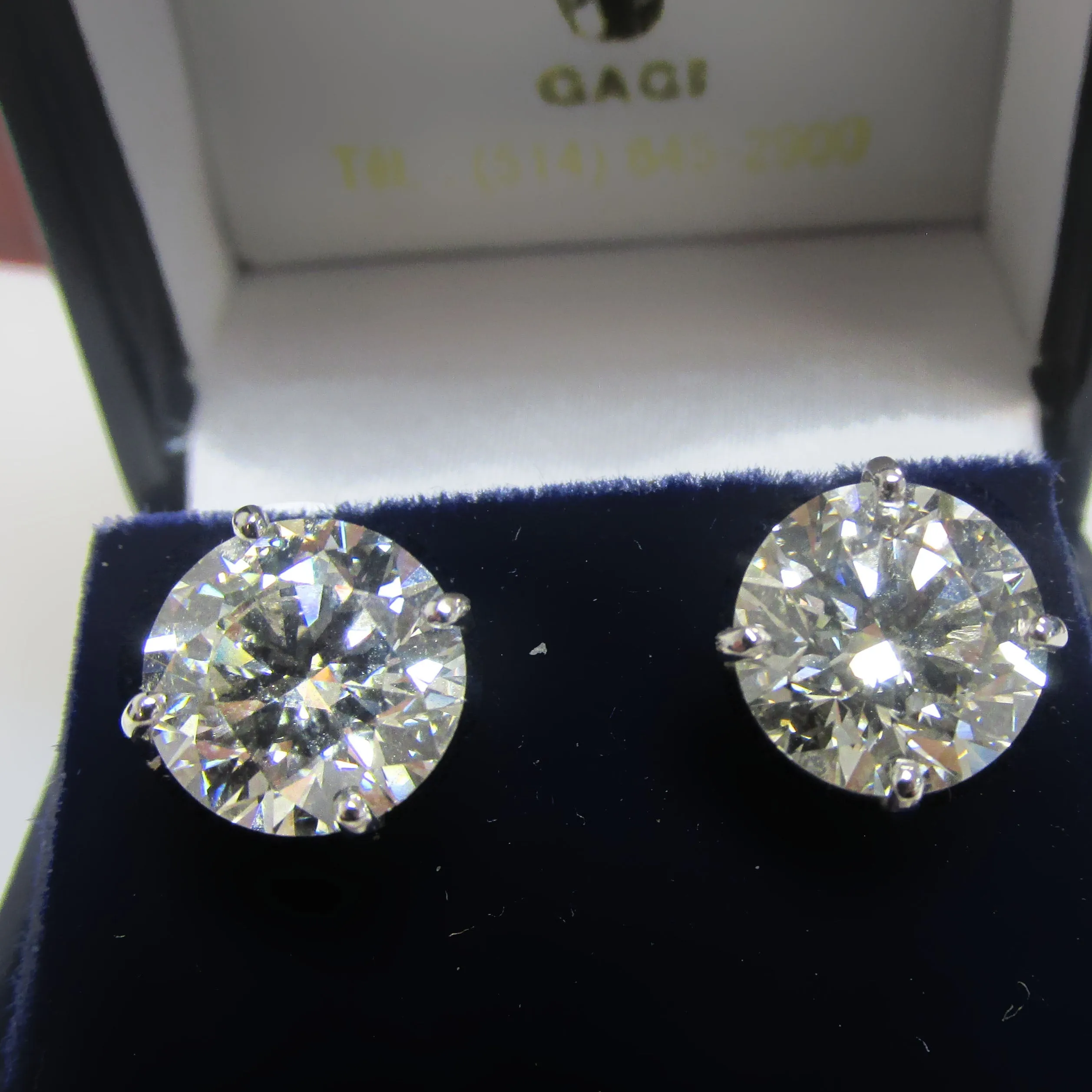 6 ctw Round Lab Grown Diamond Stud Earrings