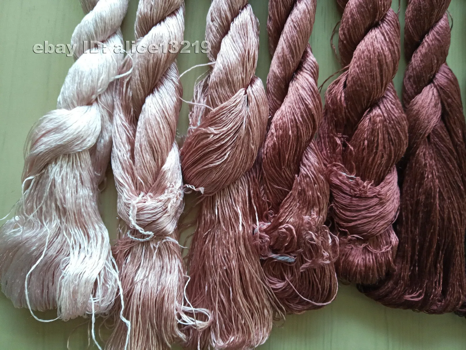 7bundles 100%real mulberry silk,hand-dyed embroidery silk floss/thread N55