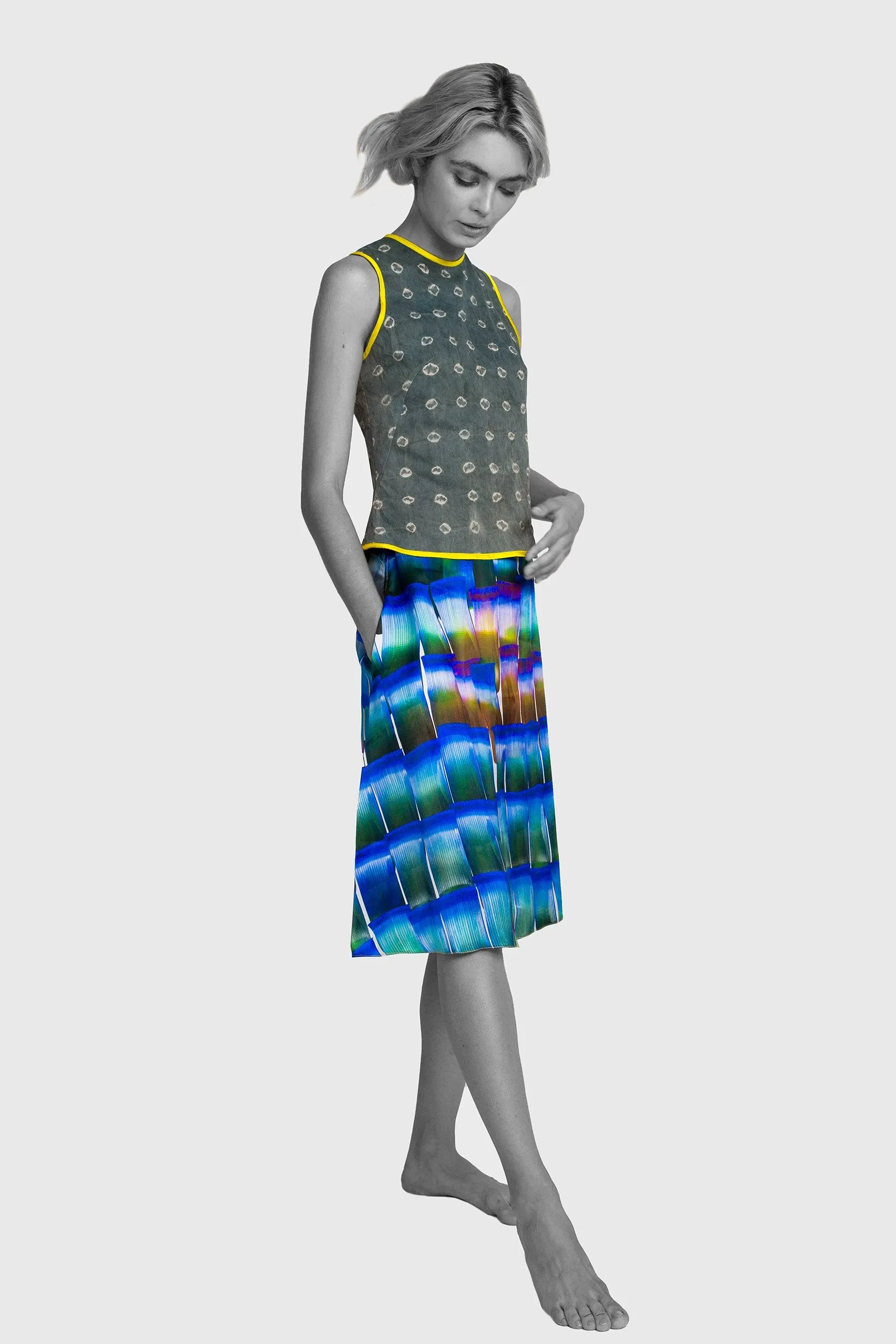 A-Line Electric Blue Skirt