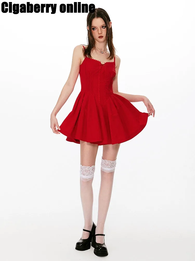 A-line suspender dress【s0000008427】