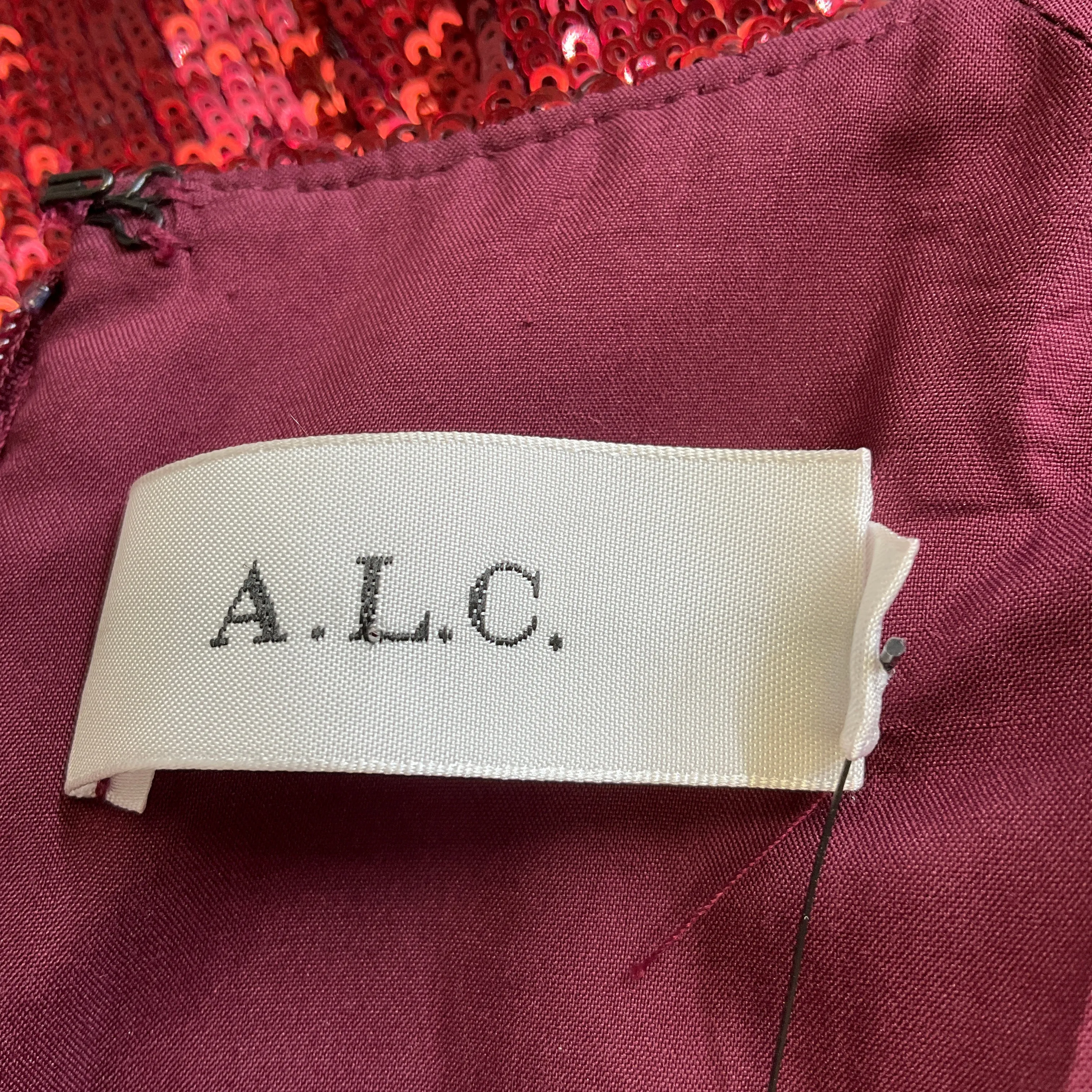 A.L.C. Bordeaux Sequined Mara Dress