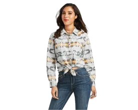 Ariat Ladies Pendleton Billie Jean Arrowhead Grey Shirt