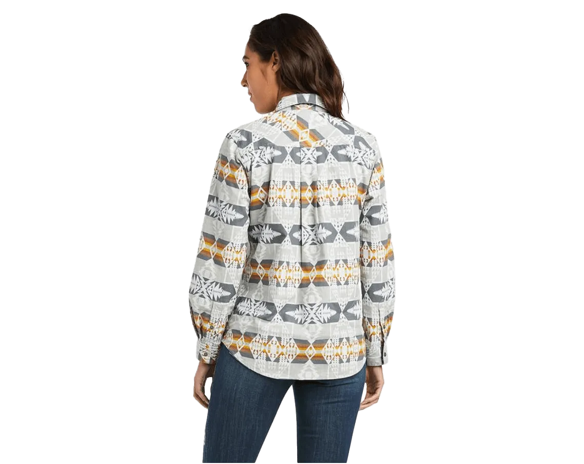 Ariat Ladies Pendleton Billie Jean Arrowhead Grey Shirt