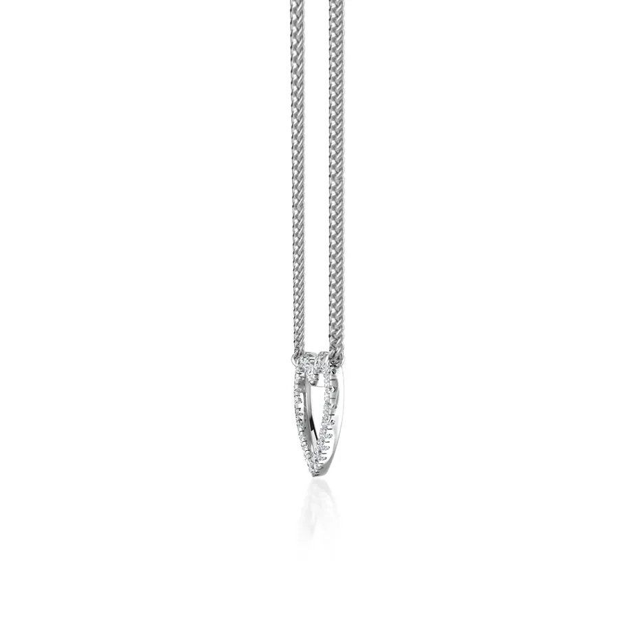 ARMELLE - Heart Lab Diamond Necklace 18k White Gold