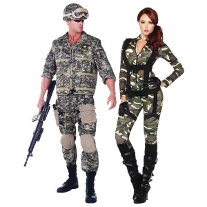 Army Military Couple Costumes