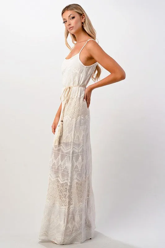 Bohemian Embroidered Maxi Dress