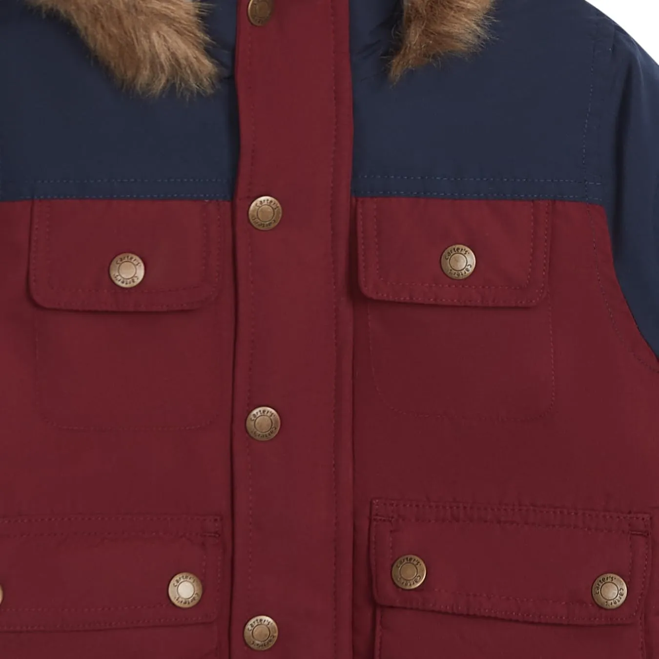 Carter's Boys' Warm Winter Parka Hooded Jacket