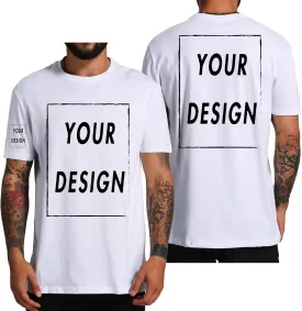 Custom T Shirt for Men Women Design Your Own Front Back Print Personalized T-Shirts