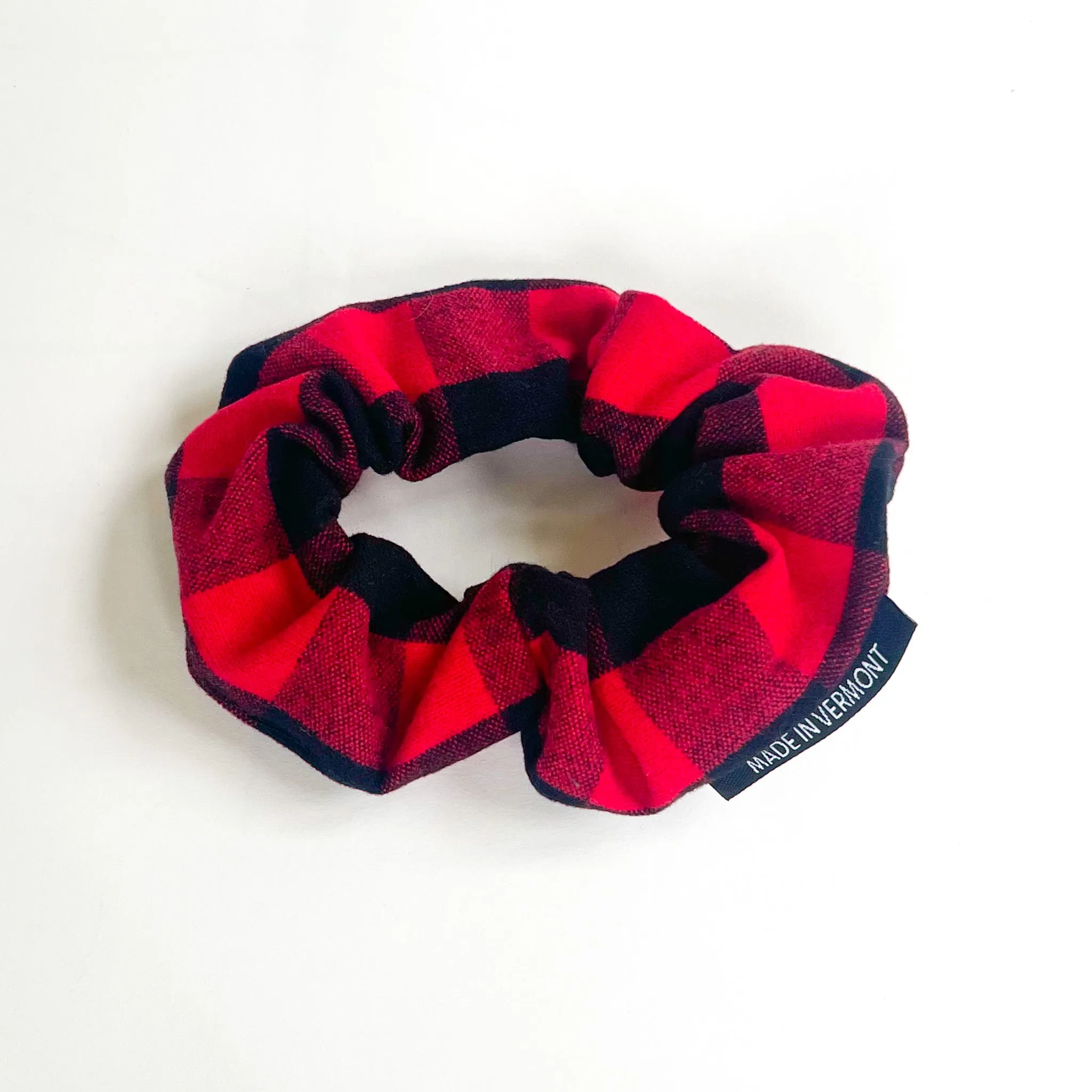 Flannel Scrunchie - Red Buffalo Check