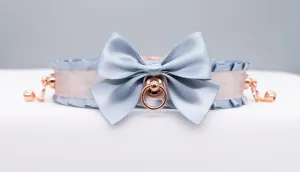 French Blue, Dusty Lilac and Rose Gold Pet Play Collar
