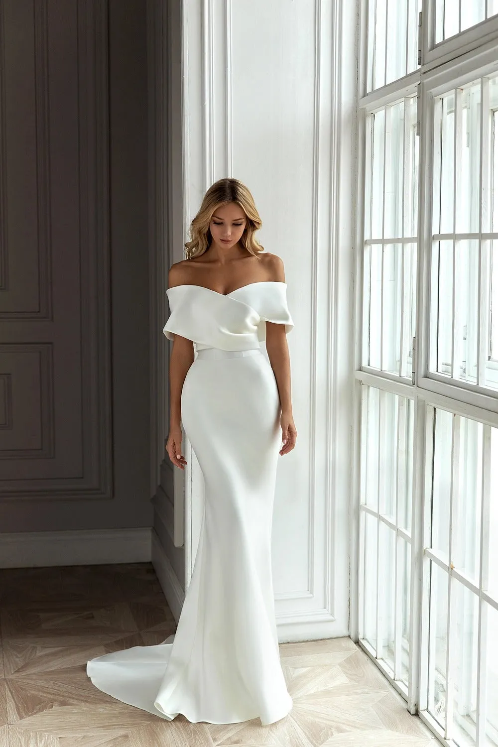 Gorgeous Women's Wedding Dresses Satin Mermaid Vestido De Noiva Fashion Princess Bridal Gowns Robe De Mariée Vestido Noiva