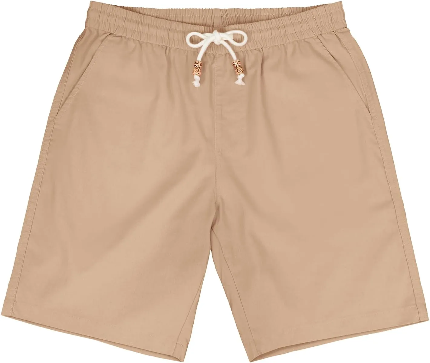 HOTake Men's Linen Shorts Casual Drawstring Elastic Waist Summer Beach Vacation Shorts