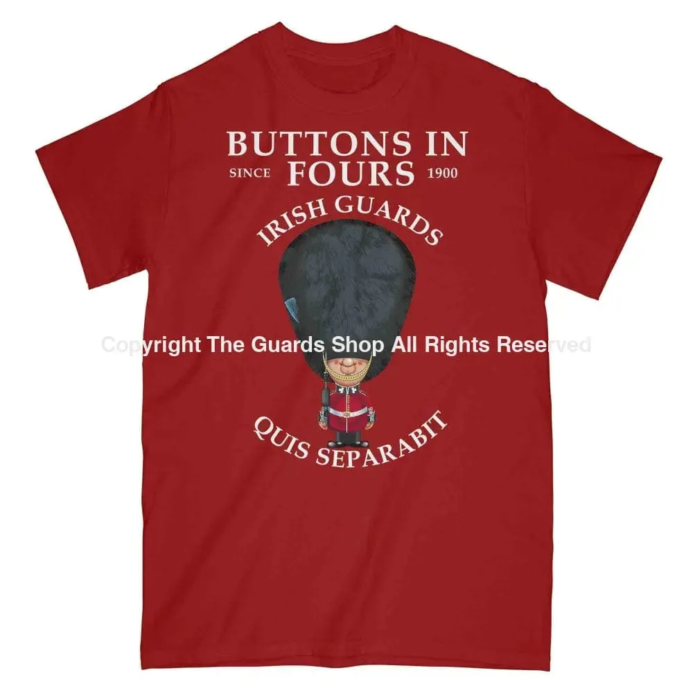 IRISH GUARDS BUTTONS IN FOURS Military Printed T-Shirt