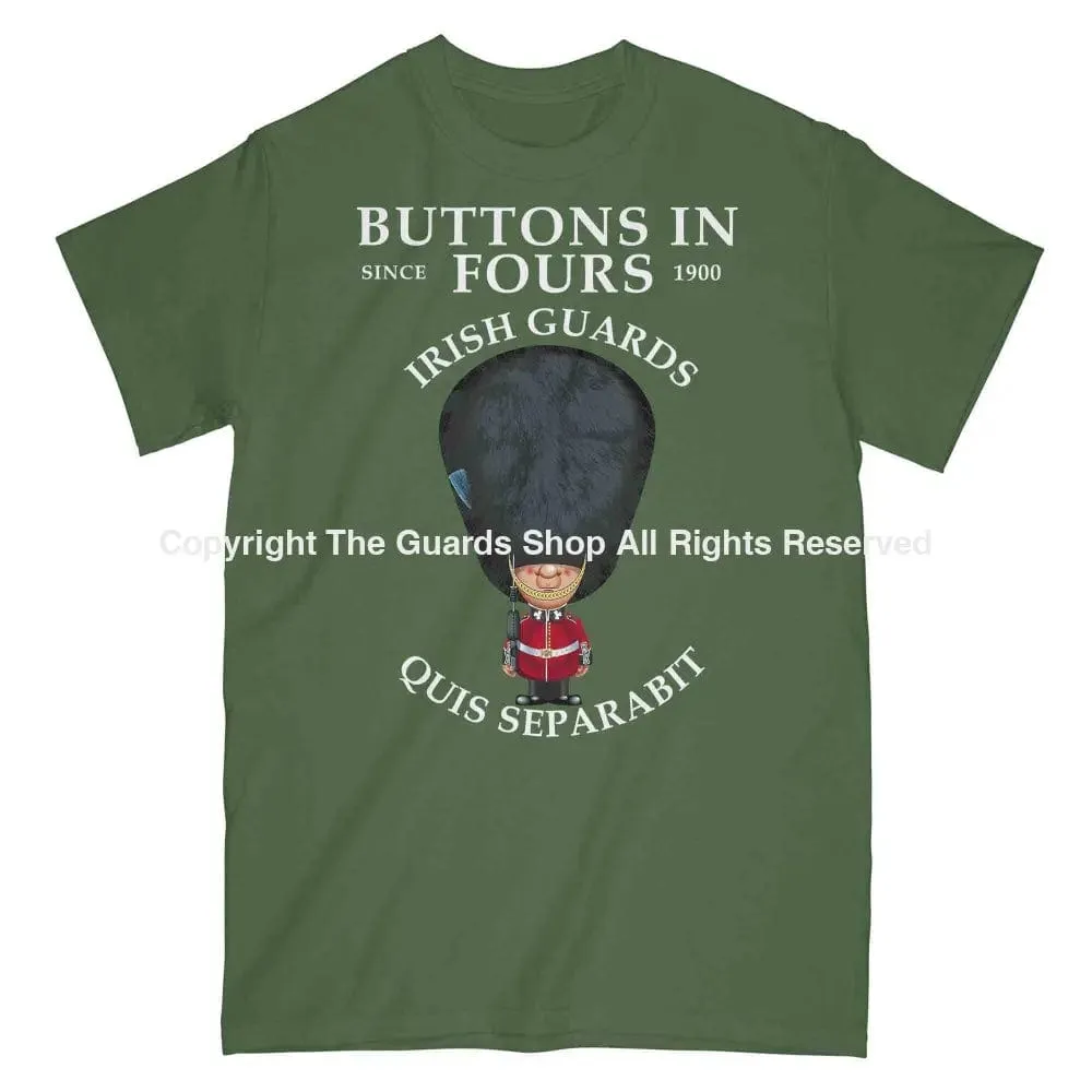 IRISH GUARDS BUTTONS IN FOURS Military Printed T-Shirt