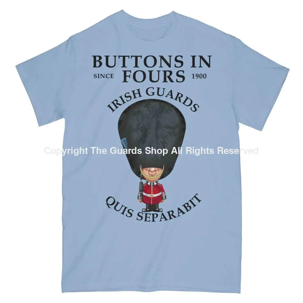 IRISH GUARDS BUTTONS IN FOURS Military Printed T-Shirt