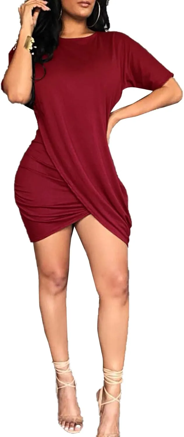 LKOUS Women's Summer Elegant Bowknot Sleeveless Ruffle Bodycon Midi Dress Plus Size S-3XL