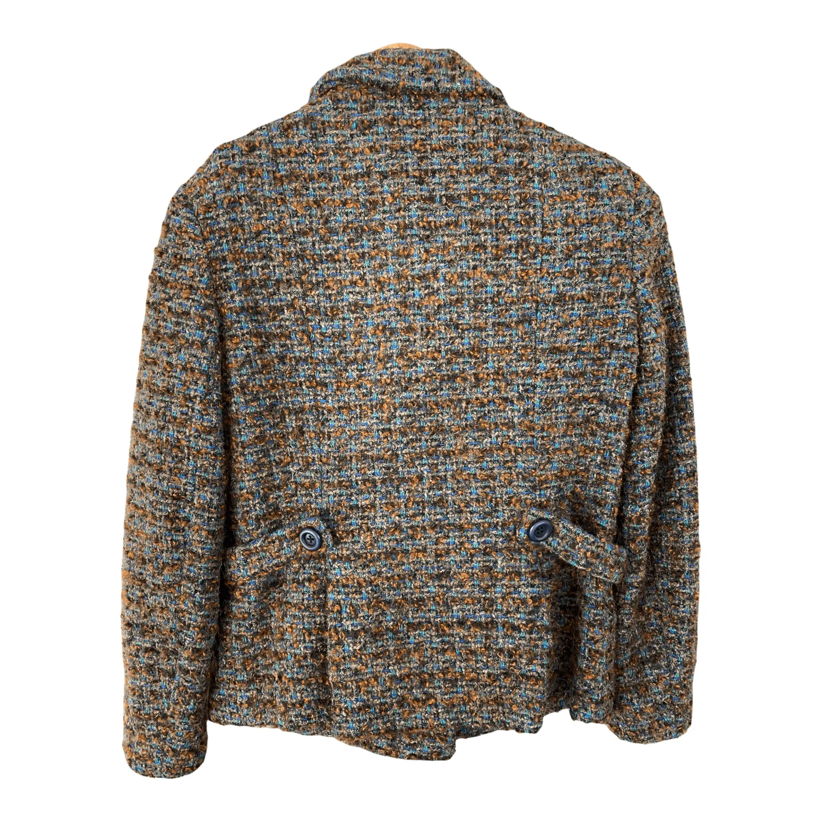London Maid Vintage Boucle Jacket Blue and Brown UK Size10