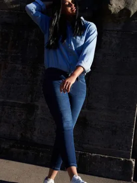 Mac Dream M Chic Summer Jeans 5471 0355L D853 Dark Used Blue