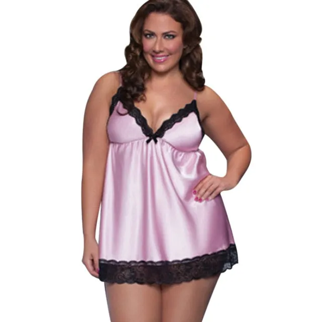 Plus Size 4XL 5XL 6XL Night Dress Nightgown