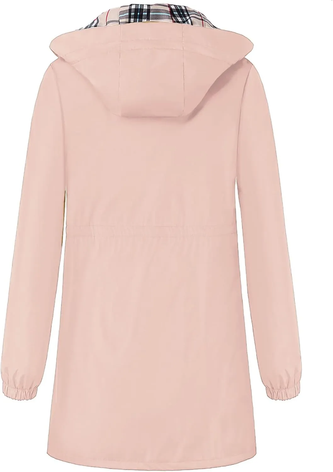 Rain Coat for Women Waterproof with Hood Lightweight Women's Rain Jacket Outdoor Trench Windbreaker Long Raincoats