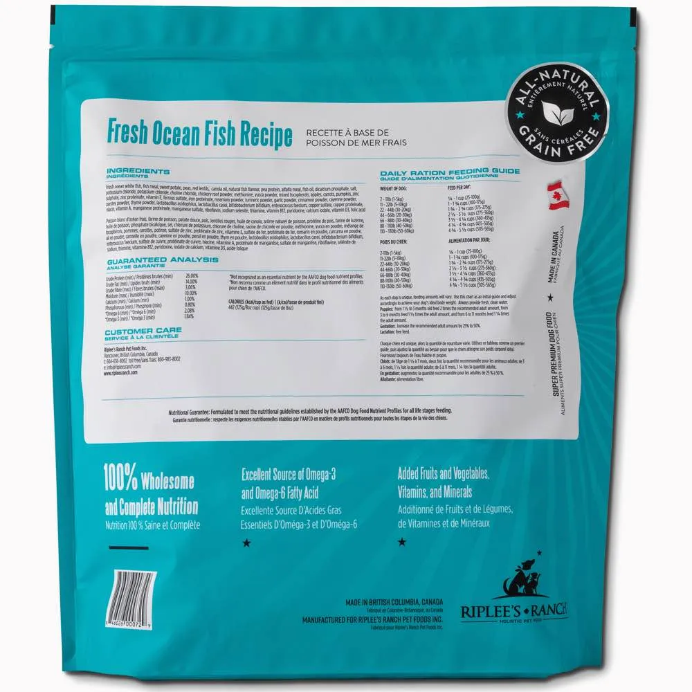 Riplee's Ranch Fresh Ocean Fish Grain-Free Dry Dog Food 4lb