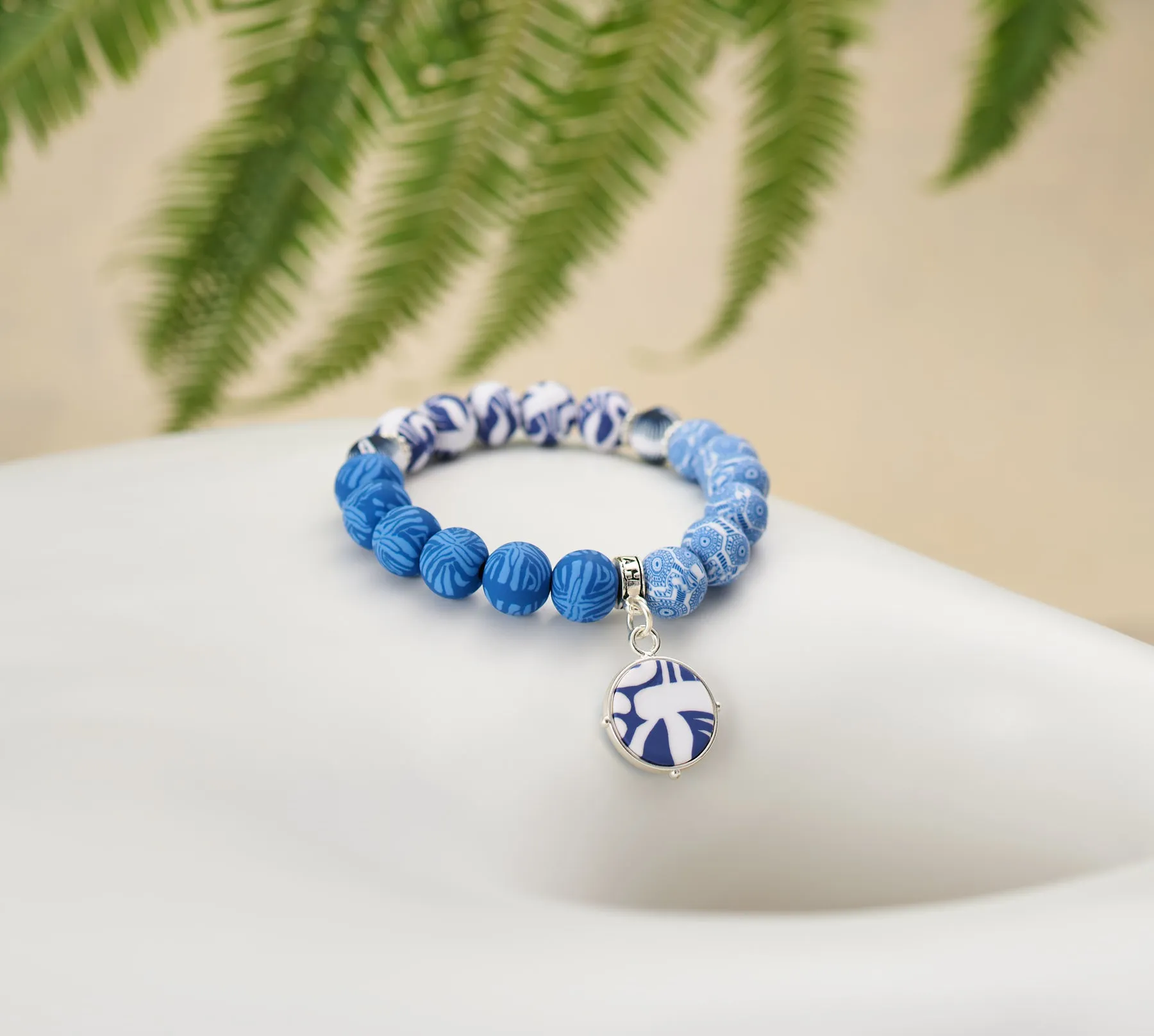 Santorini Color Block Charm Bracelet