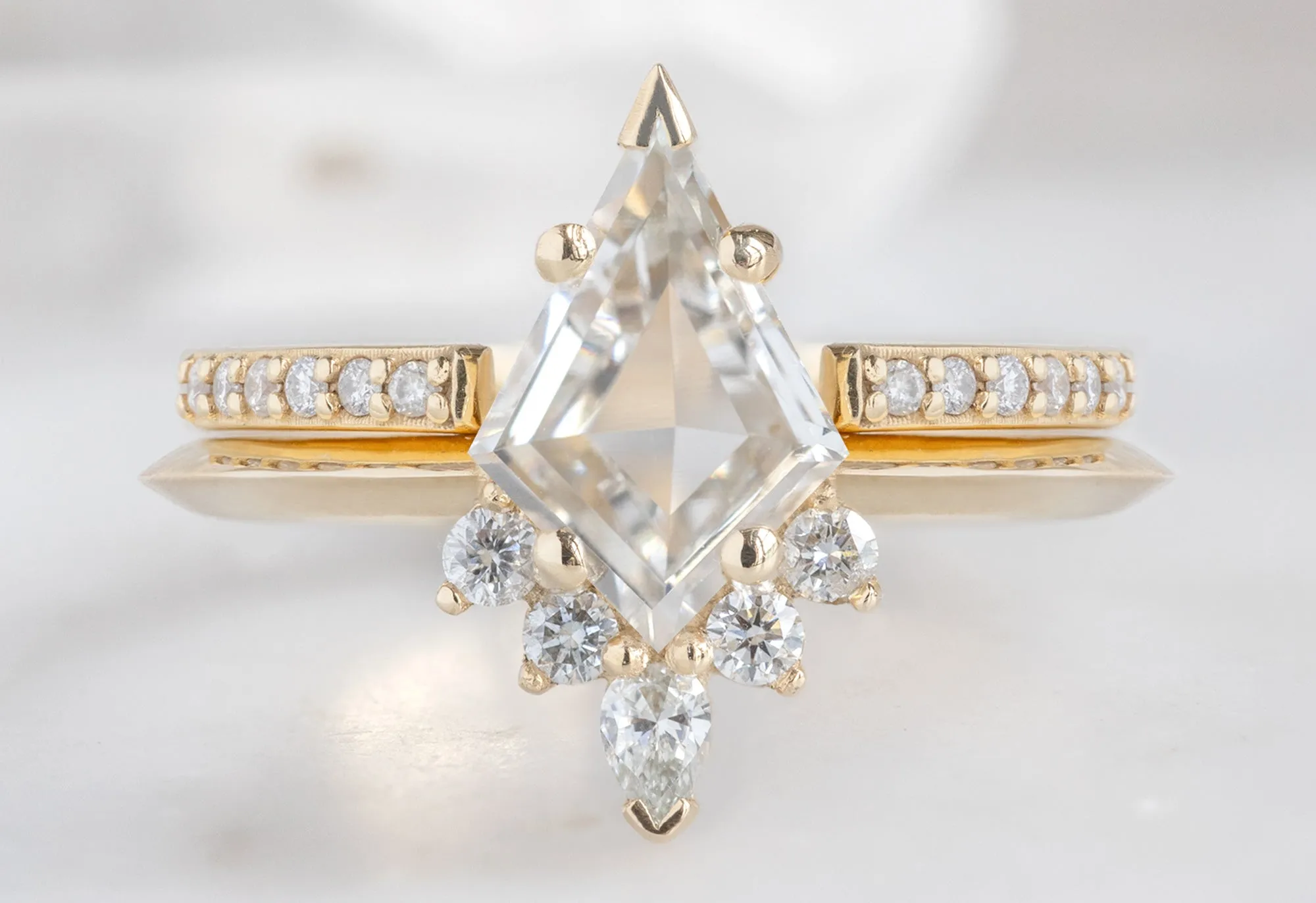 The Aster Ring with a .95ct Kite Shaped Lab Grown Diamond