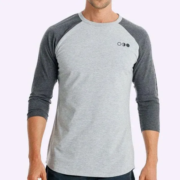 The Brave - Men's Adventure Raglan Shirt - Light Grey Marle/Charcoal Marle
