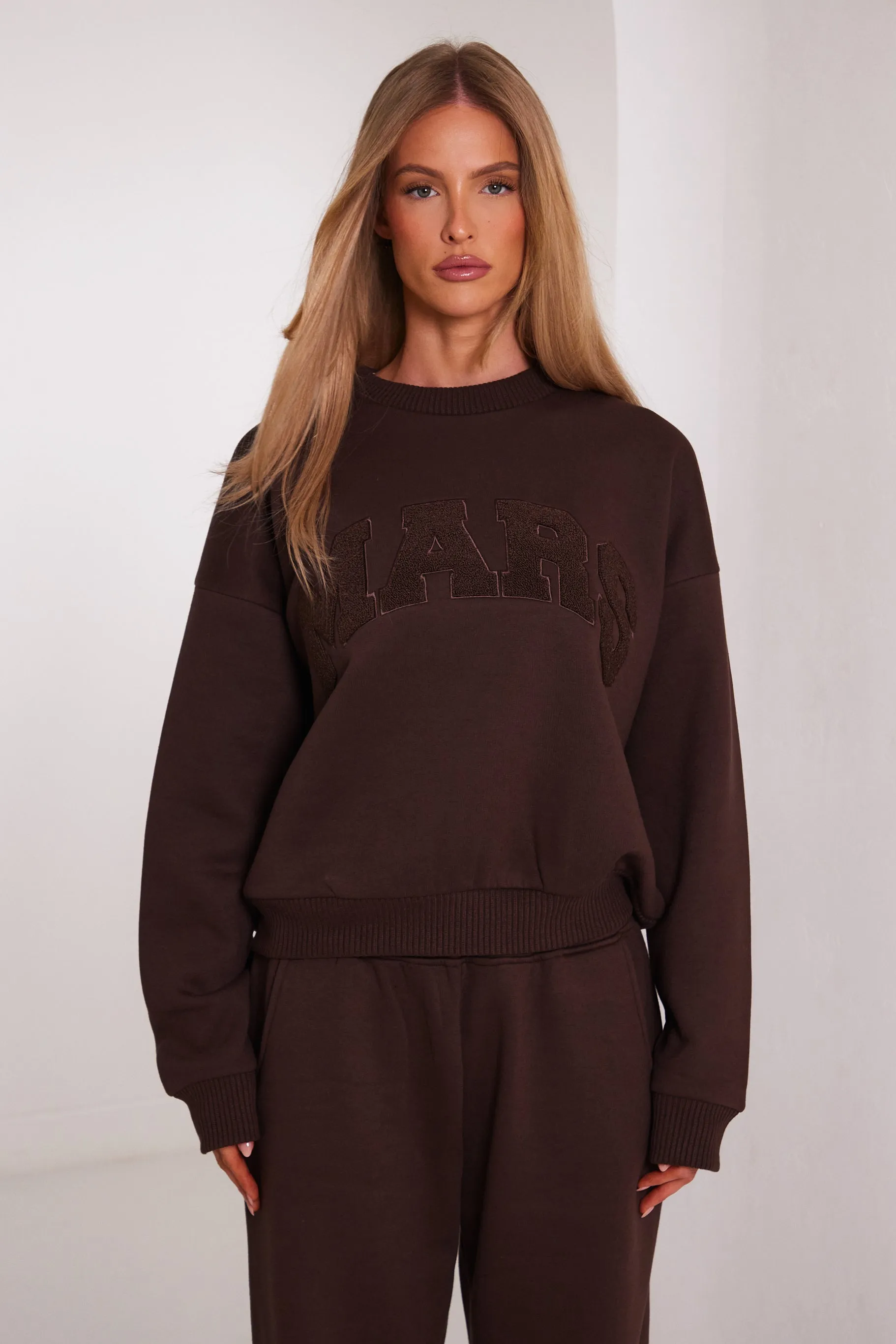 The Mars Varsity Sweatshirt - Chocolate Brown