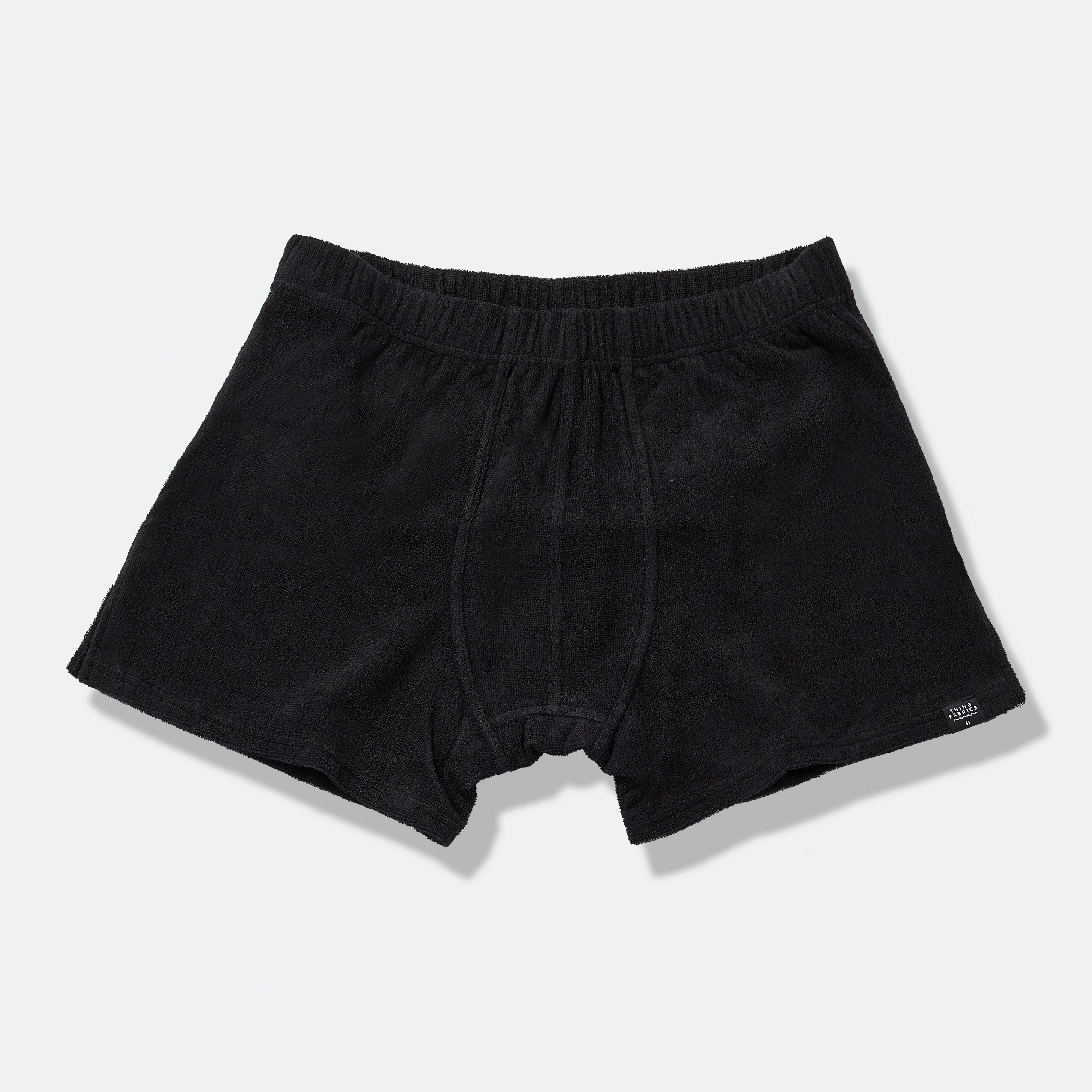 Thing Fabrics - Towelling Boxer Shorts Black