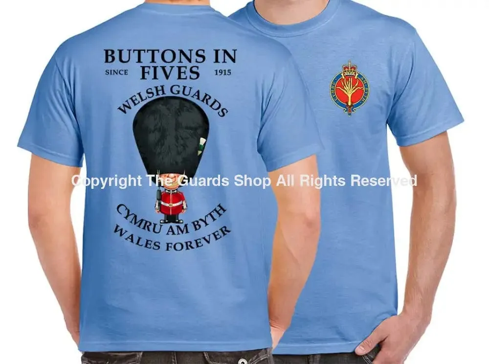 WELSH GUARDS BUTTONS IN FIVE'S DOUBLE PRINT T-Shirt