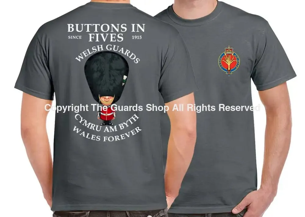 WELSH GUARDS BUTTONS IN FIVE'S DOUBLE PRINT T-Shirt