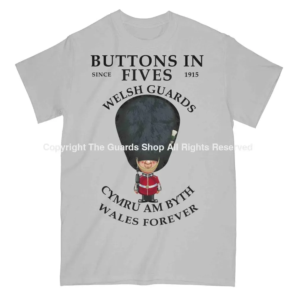 WELSH GUARDS BUTTONS IN FIVES Military Printed T-Shirt