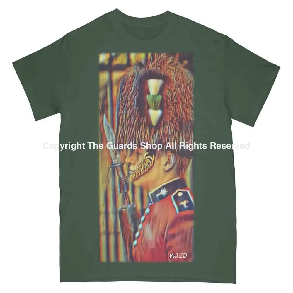 WELSH GUARDS CEREMONIAL On Parade Art Printed T-Shirt