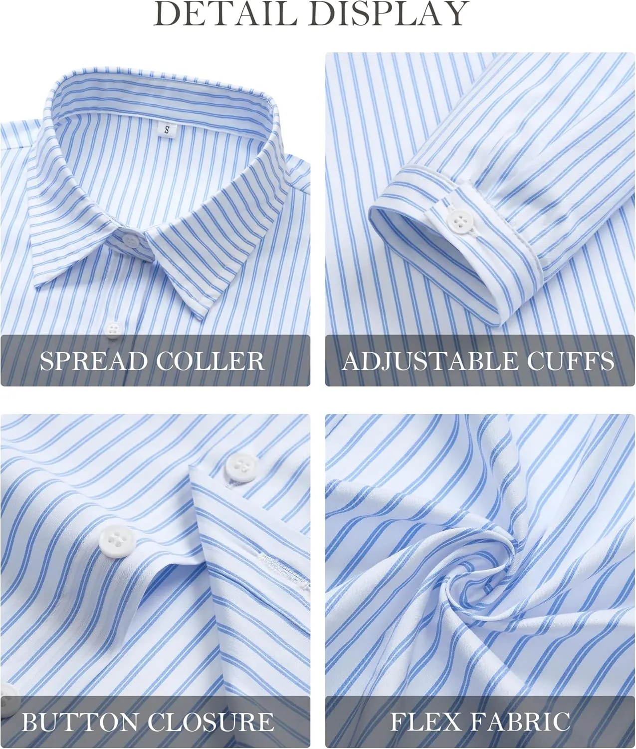 Women's Striped Button Down Shirts Flare Sleeve Slim Fit Blouses V Neck Collared Y2k Crop Tops Streetwear
