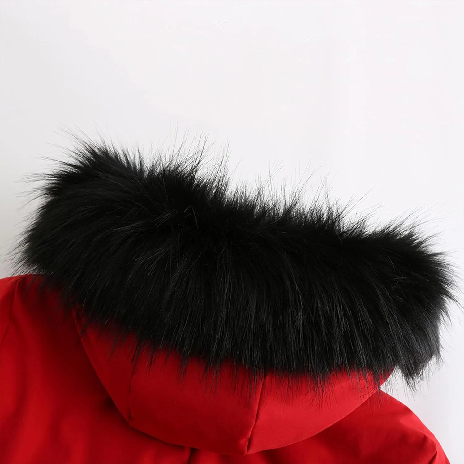 Women's Winter Coats Safari Parkas Fur Hooded Sherpa Lined Parka Coat Warm Thicken Anoraks Fleece Jacket