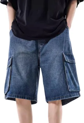 Y2k Baggy Jorts Men Baggy Jeans Shorts Relaxed Fit Cargo Shorts Hip Hop Demin Shorts Vintage Streetwear Jeans